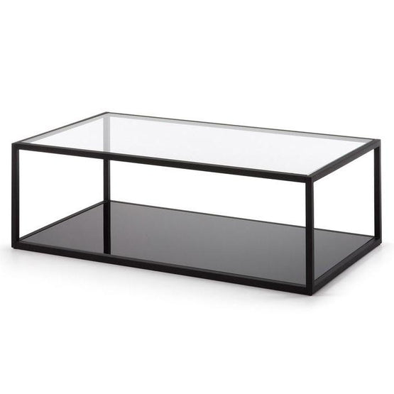 Rowan 110cm Rectangular Glass Coffee Table - Black Coffee Table The Form-Local   