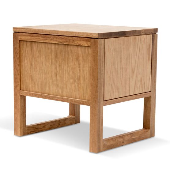 Alfred 2 Drawer Wooden Bedside Table - Natural Oak Bedside Table Oakwood-Core   