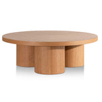 Damian 100cm Wooden Round Coffee Table - Natural - Last One Coffee Table Century-Core   