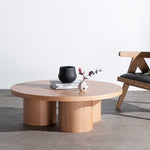Damian 100cm Wooden Round Coffee Table - Natural - Last One Coffee Table Century-Core   