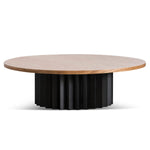 Luther Round Messmate Coffee Table - Black Base Coffee Table AU Wood-Core   