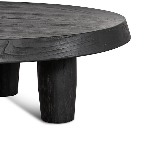 Auston 100cm Round Coffee Table - Black Coffee Table Nicki-Core   