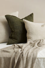 Mulberi Flaxmill Linen Cushion - Winter Moss Cushion Furtex-Local   