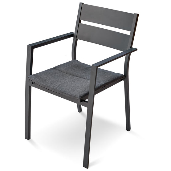 Carolina Metal Outdoor Dining Chair - Charcoal Outdoor Chair Melting-Local   