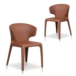 Set of 2 - Pollard Dining Chair - Brown Dining Chair Freehold-Core   