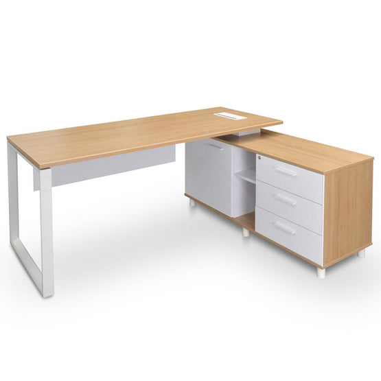 Halo 180cm Executive Office Desk With Right Return - Natural Office Desk Sun Desk-Core   