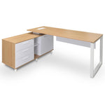 Halo 180cm Executive Office Desk With Left Return - Natural Office Desk Sun Desk-Core   