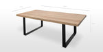 Dalton Reclaimed Wood Dining Table 2.4m - Rustic Natural - Upgraded Top Dining Table Reclaimed-Core   