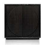 Bonnie 2 Doors Wooden Storage Cabinet - Textured Espresso Black Cabinet Valerie-Core   