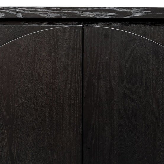 Bonnie 2 Doors Wooden Storage Cabinet - Textured Espresso Black Cabinet Valerie-Core   