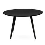 Halo 1.2m Wooden Round Dining Table - Full Black Dining Table Swady-Core   