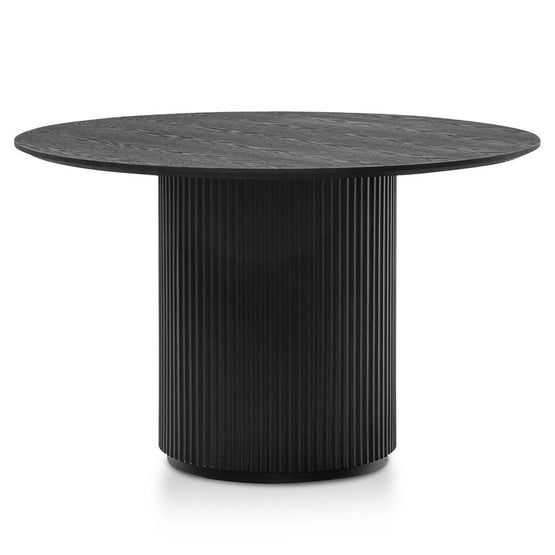 Ex Display - Elino 1.2m Round Wooden Dining Table - Black Dining Table Dwood-Core   