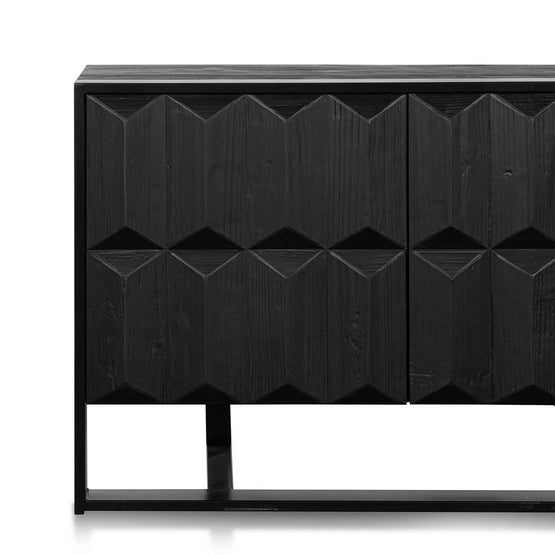 Saira 1.78m Recycled Sideboard - Full Black - Last One Buffet & Sideboard Nicki-Core   