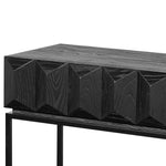 Nadine 140cm Wooden Console Table - Full Black Console Table Nicki-Core   