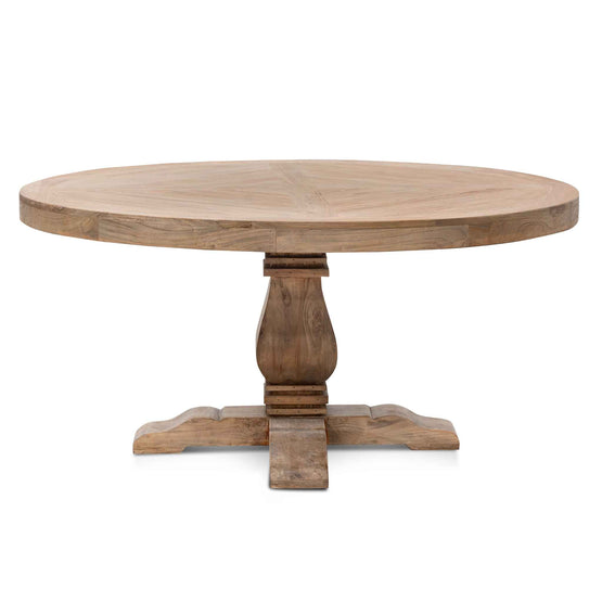 Kara Reclaimed 1.6m Round Dining Table - Natural Top and Natural Base Dining Table Reclaimed-Core   