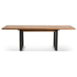 Percy 6-8 Seater Extendable Dining Table - European Knotty Oak and Peppercorn Dining Table VN-Core   