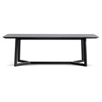 Kali 2.4m Wooden Dining Table - Full Black Dining Table Century-Core   