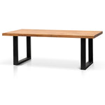 Lennon 2.1m Outdoor Dining Table - Natural with Black Leg Dining Table Eminem-Core   