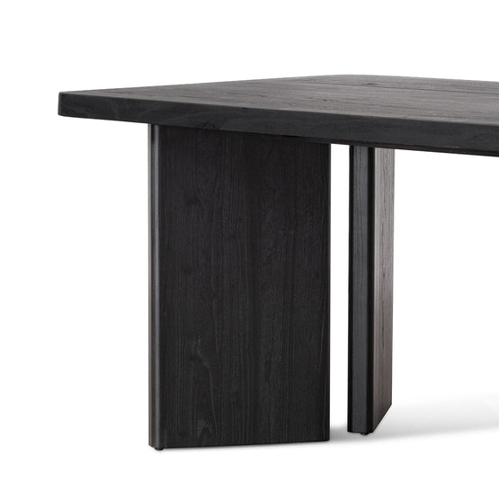 Munoz 2.4m Elm Dining Table - Full Black Dining Table Nicki-Core   