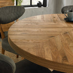 Tammi 4 Seater Round Dining Table - European Knotty Oak Dining Table VN-Core   