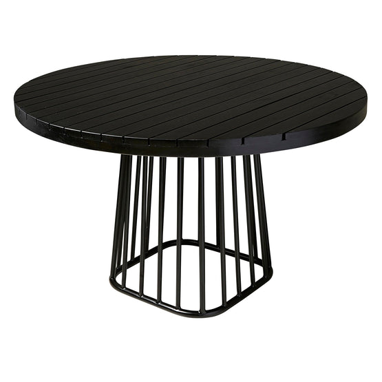 Colson Outdoor Timber Dining Table - Black Outdoor Table Horg-Local   