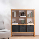 Johan Wooden Display Bookcase - Natural Shelves Oakwood-Core   