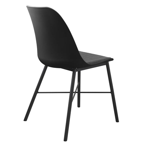 Jora Cushion Seat Dining Chair - Black Dining Chair Vatec-Local   