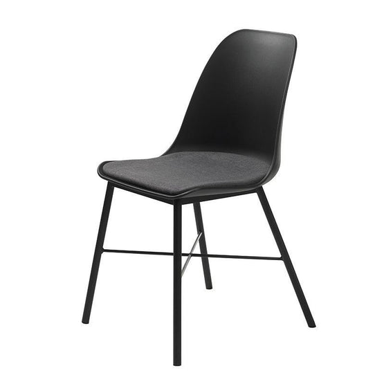 Jora Cushion Seat Dining Chair - Black Dining Chair Vatec-Local   