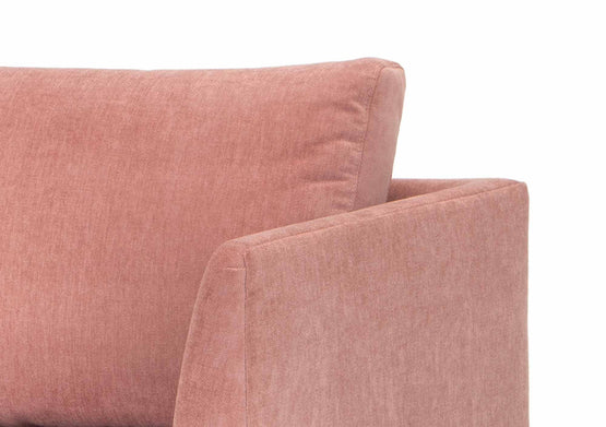 Denmark Fabric Armchair - Dusty Blush with Natural Legs Armchair Original Sofa-Core   