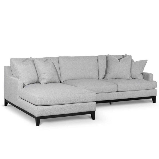 Alana 3 Seater Left Chaise Fabric Sofa - Grey Chaise Lounge Casa-Core   