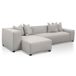 Casey 3 Seater Left Chaise Sofa - Sterling Sand Chaise Lounge Casa-Core   
