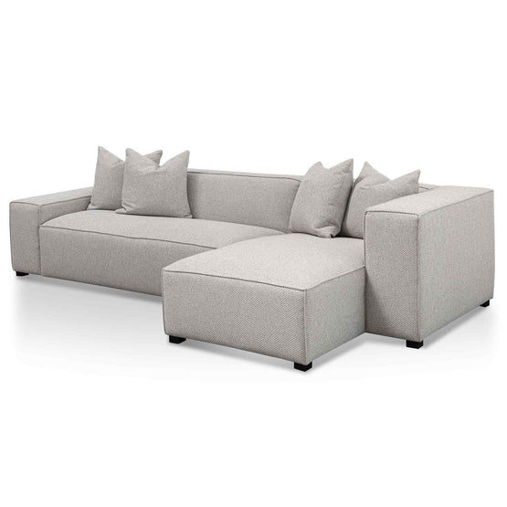Casey 3 Seater Right Chaise Fabric Sofa - Sterling Sand Chaise Lounge Casa-Core   
