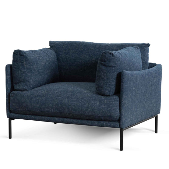 Emilis Fabric Armchair - Dark Blue Armchair K Sofa-Core   