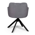 Collier Visitor Chair - Dark Grey Velvet with Black Legs Office Chair LF-Core   