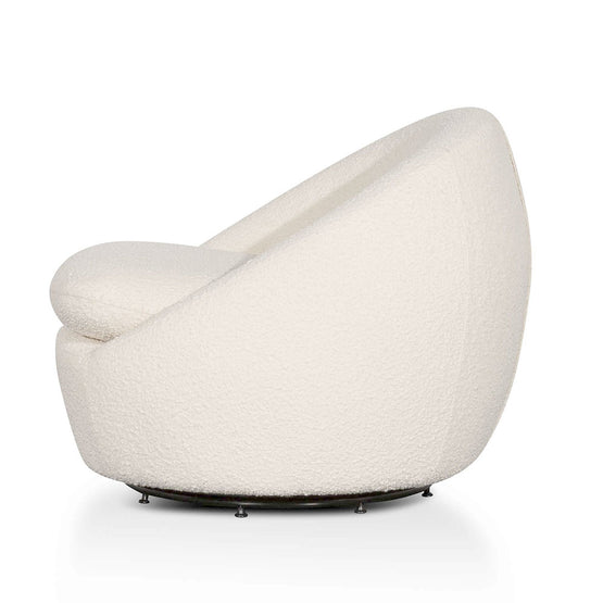 Carroll Lounge Chair - Ivory White Boucle - Last One Lounge Chair Casa-Core   