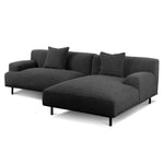 Jasleen Right Chaise Sofa - Charcoal Boucle Chaise Lounge Casa-Core   