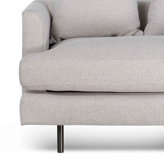 Andre 3 Seater Fabric Sofa - Sterling Sand with Black Legs Sofa Casa-Core   