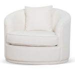 Dorian Armchair - Ivory White Boucle Armchair Forever-Core   