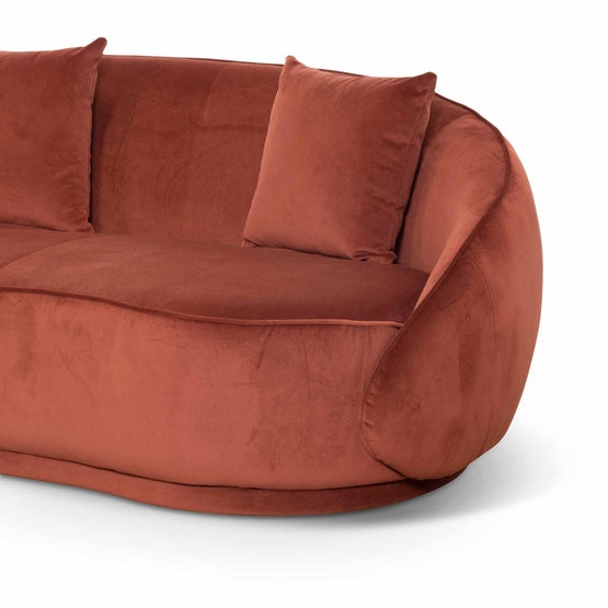 Jake Velvet 4 Seater Sofa - Rustic Orange Sofa Forever-Core   