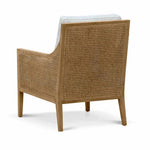Ayala Rattan Arm Chair - Ivory White Boucle Armchair Chic-Core   