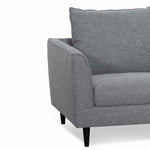 Kavan Fabric Armchair - Graphite Grey with Black Leg Armchair K Sofa-Core   