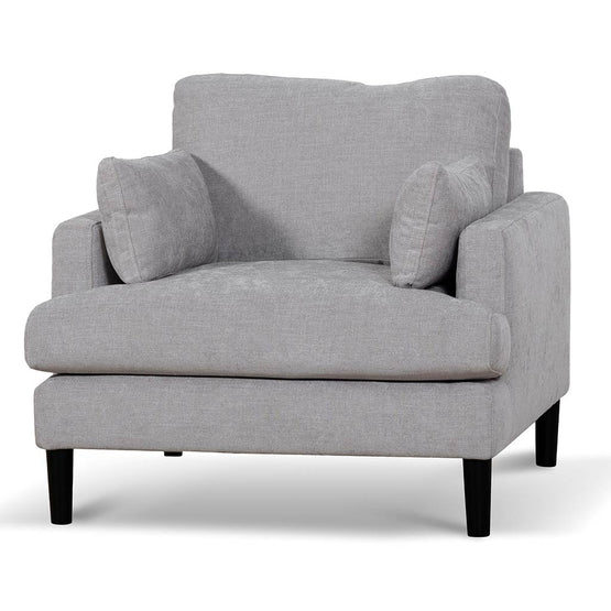 Zachery Fabric Armchair - Oyster Beige and Black Leg Armchair K Sofa-Core   