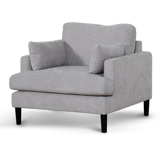 Zachery Fabric Armchair - Oyster Beige and Black Leg Armchair K Sofa-Core   