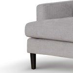 Zachery 2 Seater Fabric Sofa - Oyster Beige and Black Leg - Last One Sofa K Sofa-Core   