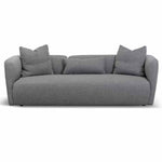 Willian 3 Seater Fabric Sofa - Noble Grey Sofa Yay Sofa-Core   