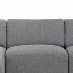 Marlin 3 Seater Left Chaise Fabric Sofa - Noble Grey Chaise Lounge Yay Sofa-Core   