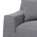 Marlin 3 Seater Right Chaise Fabric Sofa - Noble Grey Chaise Lounge Yay Sofa-Core   