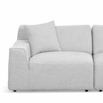 Marlin 3 Seater Right Chaise Fabric Sofa - Passive Grey Chaise Lounge Yay Sofa-Core   