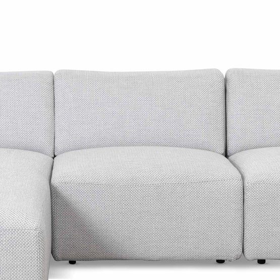 Marlin 3 Seater Left Chaise Fabric Sofa - Passive Grey Chaise Lounge Yay Sofa-Core   
