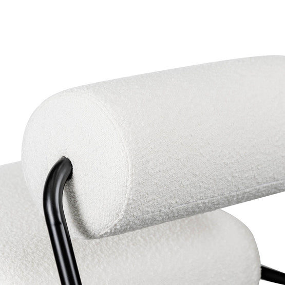 Delacruz Lounge Chair - Ivory White Boucle Armchair IGGY-Core   